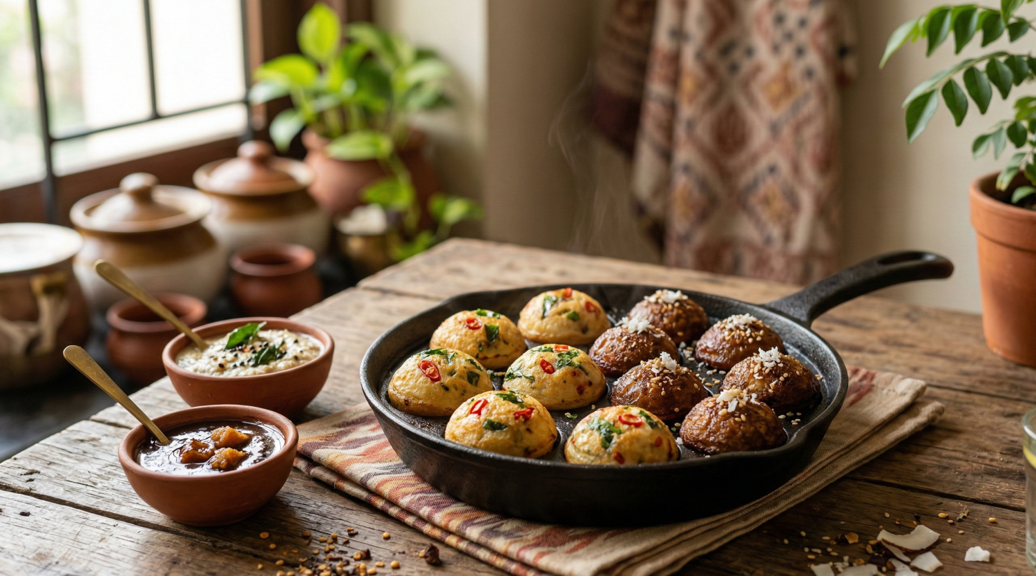 Paniyaram (Ponganalu) Recipe – Crispy Outside, Soft Inside Snack