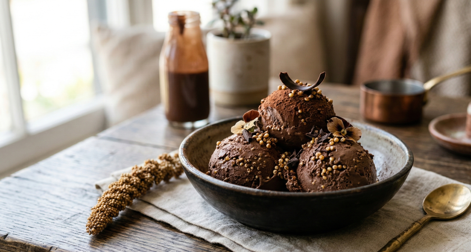 Foxtail Millet Chocolate Ice Cream Recipe – Healthy Millet Dessert