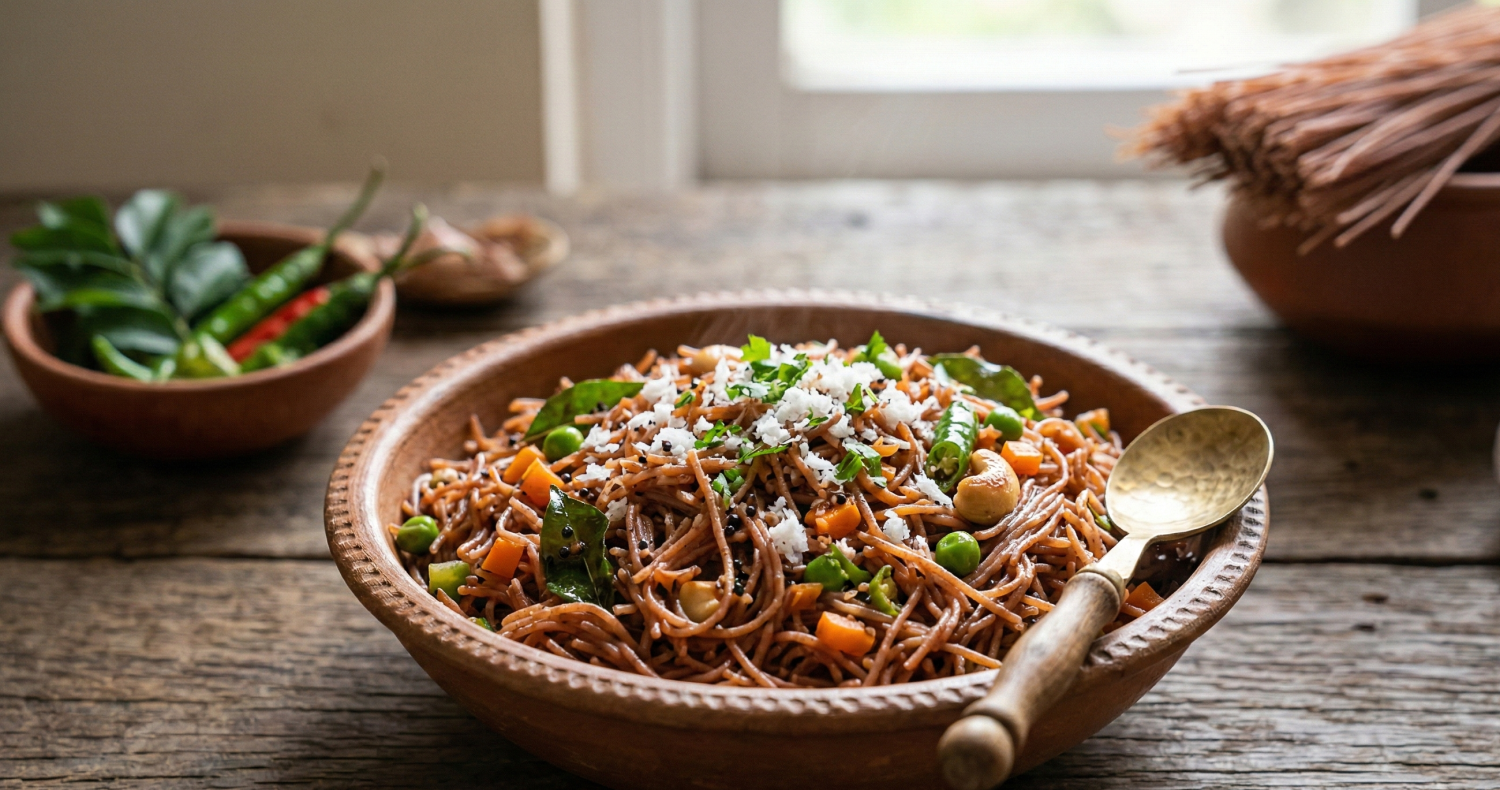 Finger Millet Upma Recipe – Healthy Ragi Vermicelli Breakfast