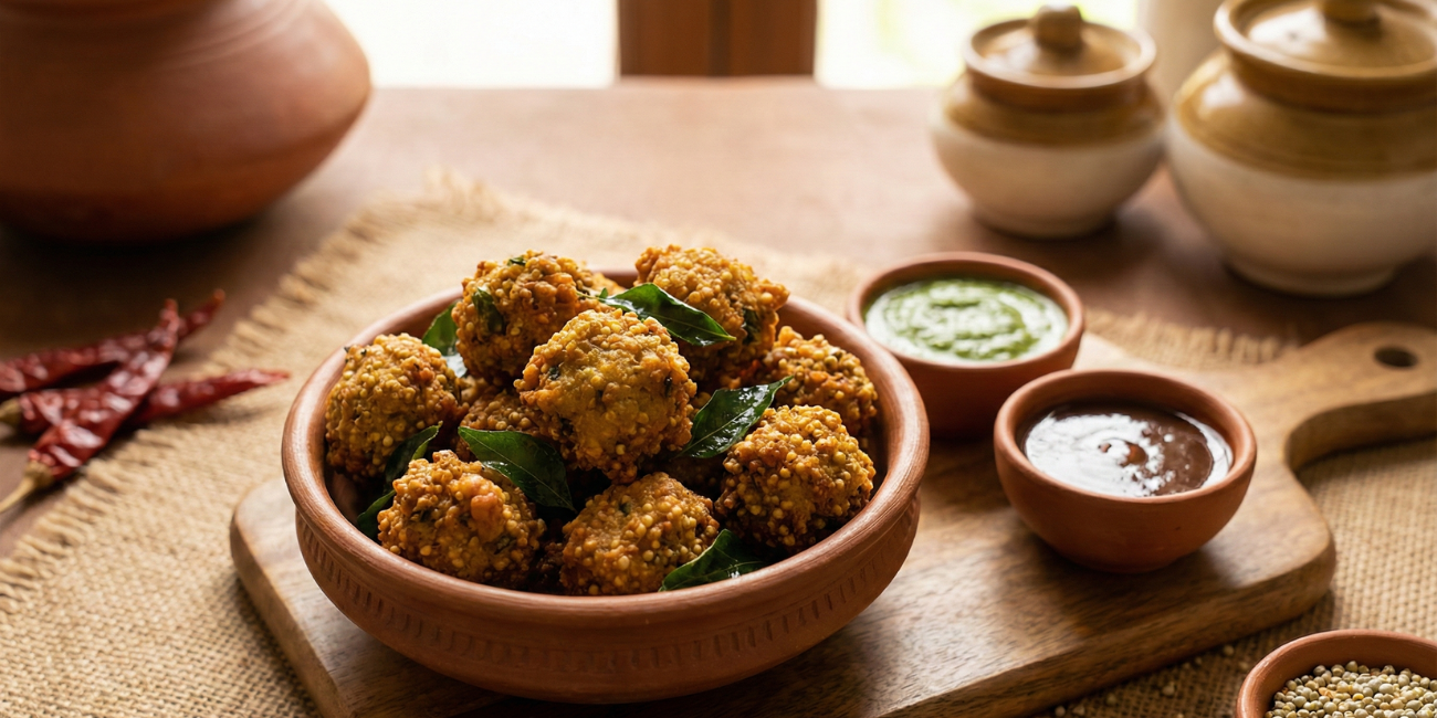 Pearl Millet Pakodi Recipe – Crispy Millet Onion Fritters
