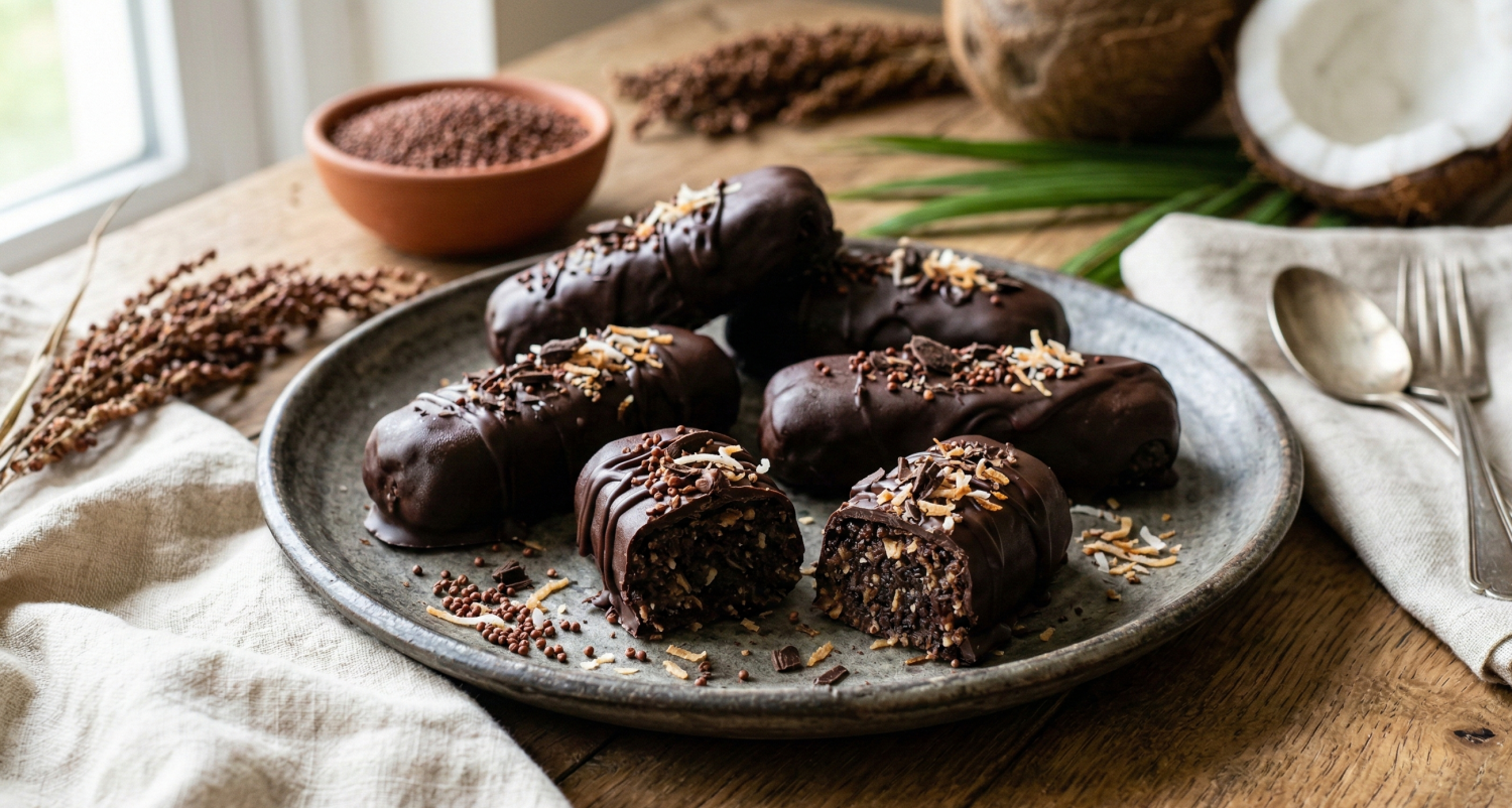 Finger Millet Bounty Bars Recipe – Healthy Ragi Chocolate Treat