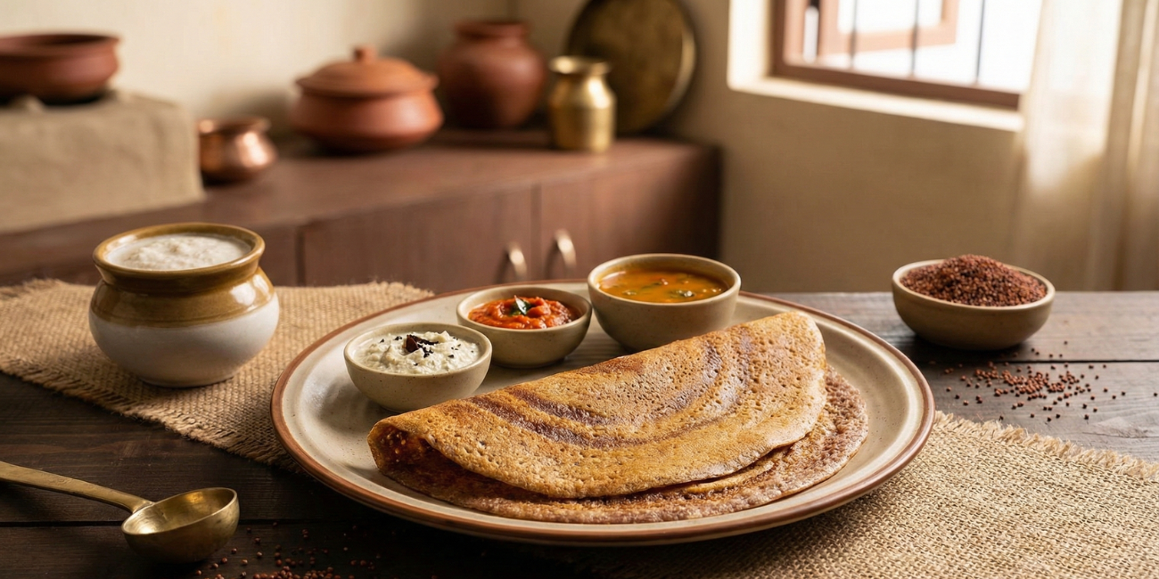 Finger Millet Dosa Recipe – Crispy & Healthy Ragi Dosa