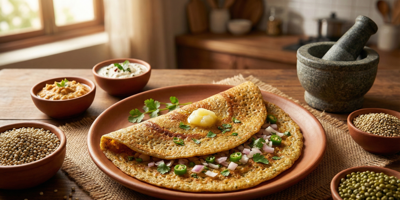 Pearl Millet Pesarattu Recipe – Protein-Rich Millet Dosa